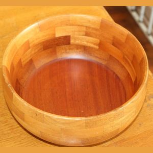 Bol de service en bois décoratif pour la maison de meilleure qualité pour la nourriture et les fruits personnalisé avec style corne polie - Product Image 4