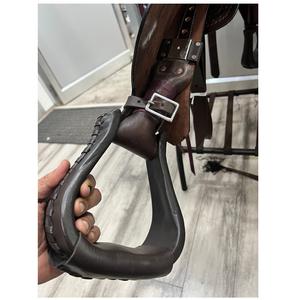 Selle de cheval occidentale en cuir de qualité avec conception d'outillage pour l'exportation d'équipement de saut de cheval de l'inde - Product Image 4