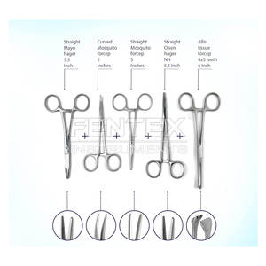 Juego de instrumentos de disección de Anatomía de acero inoxidable profesional de 160 piezas Fuente manual para base de instrumentos quirúrgicos médicos - Product Image 3