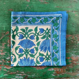 100% Cotton Boho Floral Handmade Square Bandana <b>Scarf</b>-Breathable Summer Gift - Product Image 2