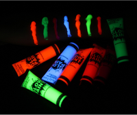 10ml Fournitures de peinture corporelle Tube de peinture pour le visage UV Lueur liquide dans l'obscurité Peinture pour le visage Peinture pour le corps Peinture fluorescente pour Halloween