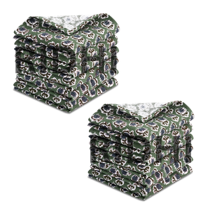 Chiffon à vaisselle en coton gaufré vert basilic Ridhi, fait à la main, imprimé en bloc, écologique, réutilisable, séchage rapide, absorbant, doux, cuisine, hôtel - Product Image 2