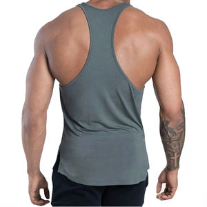 Camiseta sin mangas de gimnasio con logotipo personalizado para hombre, camiseta sin mangas con cuello redondo y musculosa para hombre, camiseta sin mangas informal para hombre - Product Image 3