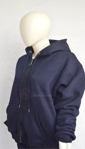 Ensemble de survêtement bleu marine personnalisé pour équipe, tenue de sport, jogging, 100 % coton biologique, délavage à l'acide, séchage rapide, respirant, fabricant - Product Image 2