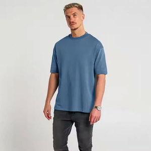Venta al por mayor 260gsm personalizado hombres Camiseta cuello redondo manga corta 100% algodón Casual Top moda Oversize Street Wear nuevo estilo - Product Image 6