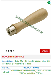 Mango de archivo de madera GS 828 para herramientas y equipos de joyería de grabado - Product Image 2