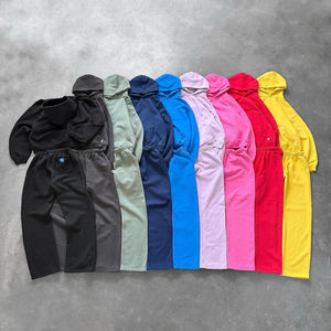 Conjuntos de Pantalones Deportivos Holgados y Sudaderas con Capucha de Alta Calidad al por Mayor, Trajes Deportivos Personalizados, Ropa Deportiva Informal de Algodón Lisa - Product Image 6