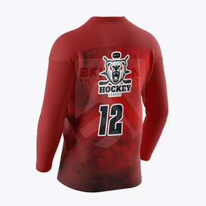 Fabricant d'uniformes de maillots de hockey en polyester sublimé personnalisés pour les équipes de hockey sur glace pour l'entraînement et les jeux - Product Image 3