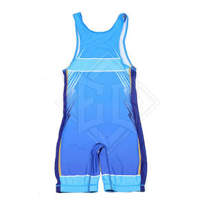 Maillot de lutte confortable à couverture complète avec tissu à séchage rapide Stretch Fit Wrestling Singlet - Product Image 2