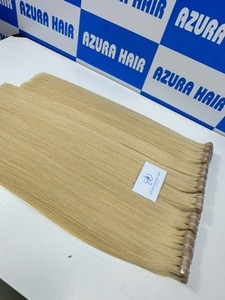 Extensions de cheveux humains vietnamiens lisses, couleur personnalisée, en gros, double épaisseur, soyeuses - Product Image 4