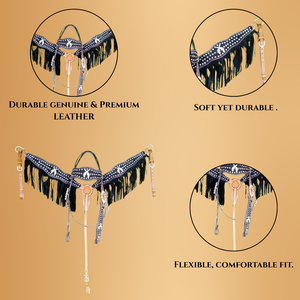 Combo de cabeza y circunferencia de caballo | Tachuela de cuero de alta calidad para una conducción cómoda, entrenamiento y uso duradero - Product Image 4