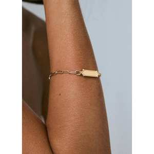 Pulsera de dijes fina Harlow Oval Pav ID - Product Image 4