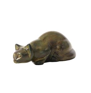 Green Antique Finished Brass <b>Pet</b> <b>Urn</b> Cat Shape Keepsake <b>Urn</b> in Brass Metal Funeral Supplies Brass <b>Urns</b> - Product Image 5