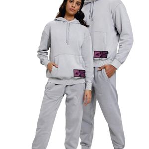 เสื้อฮู้ดโอเวอร์ไซส์สีเทาใส่ได้ทั้งชายและหญิง, สินค้ามาใหม่ปี2025มีฮู้ดโอเวอร์ไซส์ลายปะใส่สบาย - Product Image 1