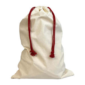 Sacs à linge en coton naturel TBF de 24 pouces, sacs du Père Noël avec zone d'impression de 15L x 21H, vente en gros - Product Image 1