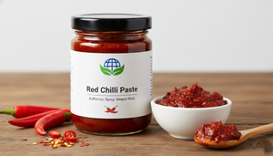 พริกแดงอุตสาหกรรมบดเข้มข้น |   วัตถุดิบเกรดอาหาร |   ไม่ผ่านการฆ่าเชื้อ |   16-20% บริกซ์ |   ได้รับการรับรองจาก FSSAI |   บรรจุภัณฑ์แบบถัง/ซอง 20 กก. |   OEM - Product Image 2