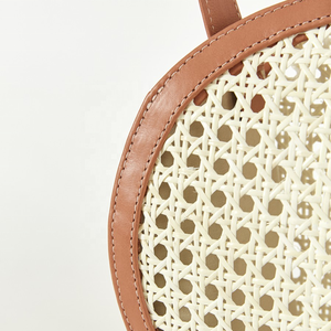 Newest Design Handwicker Rattan Leather <b>Bag</b> for Women Tote <b>Bag</b> Wholesales Nice Price From Vietnam - Product Image 2