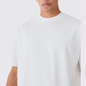 T-shirt en jersey respirant pour homme, grande taille, logo personnalisé sur le devant, coton décontracté, manches courtes, entraînement sportif, coupe ample, nouveau design - Product Image 5