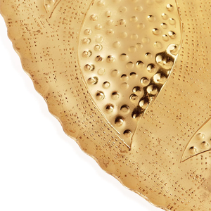 ถาดโชว์โลหะสีทองสไตล์โบราณ ผิวสัมผัสแบบมีเท็กซ์เจอร์ ตกแต่งอย่างประณีต เหมาะสำหรับใช้ในบ้าน โรงแรม ร้านอาหาร - Product Image 3