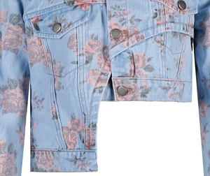 Blouson d'aviateur pour femmes Blousons en jean brodés d'automne et manteau bleu - Product Image 4