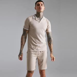 ชุดเสื้อโปโลแขนสั้นสำหรับผู้ชายชุดสองชิ้นสำหรับใส่เล่นกีฬาลำลองฤดูร้อน - Product Image 1