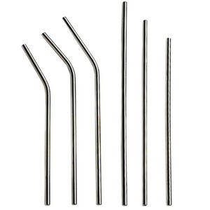Portable Eco-Friendly <b>Reusable</b> Stainless Steel <b>Straw</b> Set Bar Accessories with Box Packaging Metal Drinking <b>Straws</b> - Product Image 1