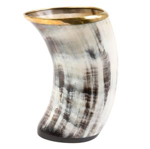 Gobelet à boire traditionnel en corne de viking écologique avec support, style religieux et animal - Product Image 2