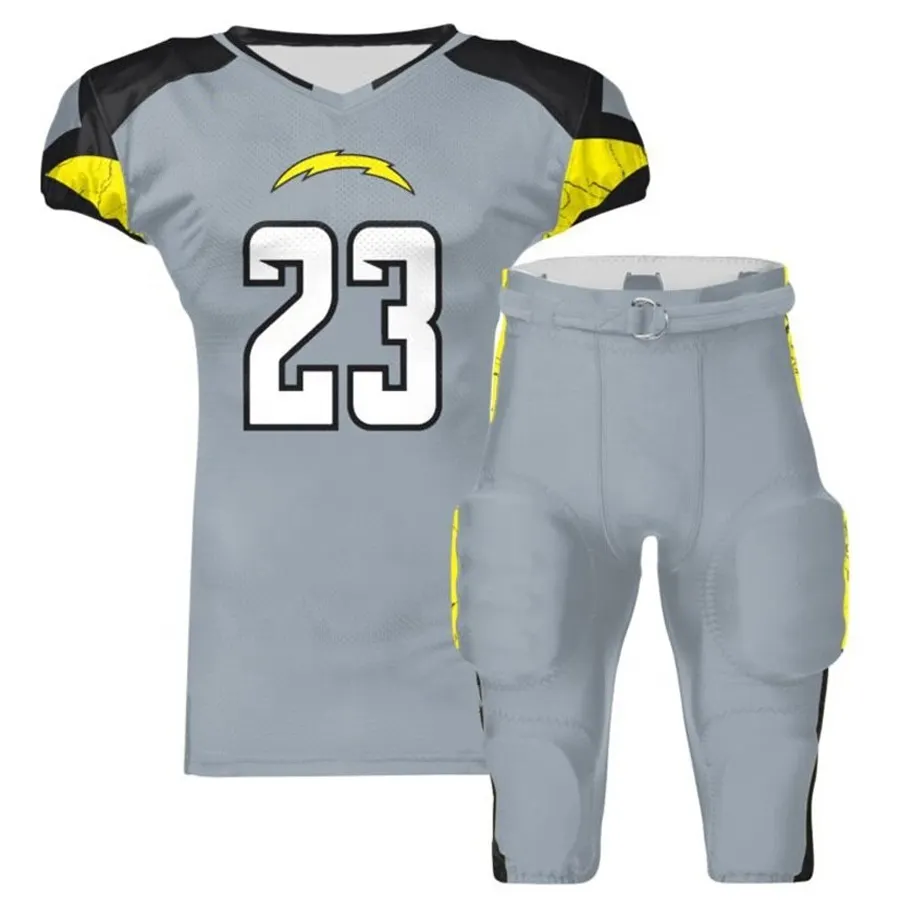 Benutzer definierte Jugend mannschaft American Football Wear Großhandel Sublimation Blank American Football Uniform Übungs Trikot Set