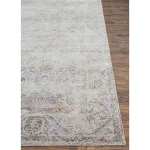 Alfombra de Lana y Seda de Bambú Anudada a Mano con Diseño Floral del Lejano Oriente, Gris y Negro-Srb(771) para Uso Doméstico - Product Image 4