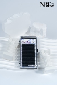 50% de réduction sur les cils individuels 16 rangées de plateaux en gros Extensions de cils en soie à volume noir Fournitures d'étiquettes privées en fibre coréenne - Product Image 6