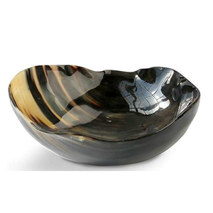 Cuenco de cuerno pulido para servir nueces y aperitivos funcional y decorativo para cocina y sala de estar para exhibición de condimentos - Product Image 1