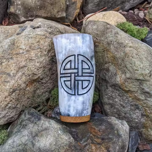 <b>Viking</b> Drinking Horn <b>Cup</b> & Leak Free Food Save Drinking Horn <b>Cup</b> Used Party by crescent crafts - Product Image 2