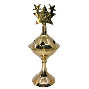 Fournitures d'église de Jérusalem Brûleur d'encens Design d'étoile juive Brûleur d'encens et encensoir en laiton pour le diffuseur de bonnes odeurs - Product Image 5