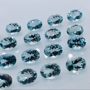 Piedra Preciosa de Aguamarina Suelta Hecha a Mano de Alta Calidad, Corte Ovalado Natural, Color Azul Cielo, Súper Limpia, Certificada por Terceros - Product Image 1