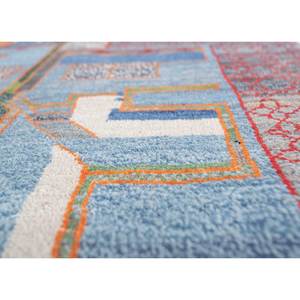 Alfombras Manchaha Azules de Lana y Seda de Bambú Anudadas a Mano, 10 mm de Grosor, Diseño Abstracto Novedoso, Rectangulares, para el Hogar, Pasillo, Les-2460 - Product Image 3