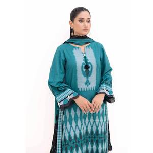 Conjunto de Traje de Mujer de 3 Piezas sin Costuras con Jacquard y Dupatta de Pashmina Estampada MJ-42058 - Product Image 5