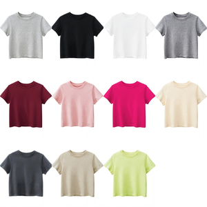T-shirts courts à col rond pour femmes, t-shirts d'été de haute qualité, respirants, couleur unie, t-shirts courts pour femmes - Product Image 5