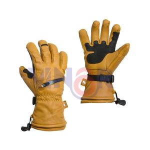 ถุงมือสกีสำหรับฤดูหนาวถุงมือสกีถุงมือสโนว์บอร์ด Thinsulate มีหนังแพะสีขาวกันน้ำ TPU - Product Image 1