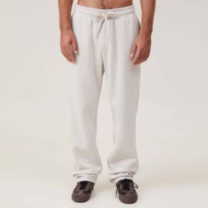 Streetwear Pantalon de jogging en velours côtelé délavé à taille élastique avec design évasé empilé avec logo personnalisé et poche style High Street Boys - Product Image 1