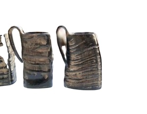 Taza de cuerno de búfalo artesanal taza de cuerno de bebida vikingo taza de Navidad taza de cuerno de bebida personalizada para fiesta - Product Image 1