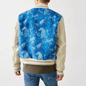 Wholesale Custom Logo Baseball Varsity Jacket for Men Stylish <b>Canvas</b> High Street Design with Stand Collar Sublimation Letterman - Product Image 6