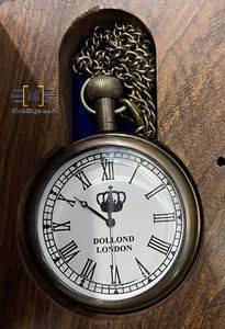 ฝาครอบนาฬิกาทองเหลืองแบบพกพา,ต้นทุนต่ำกล่องไม้ห่วงโซ่นาฬิกาพกปรับแต่งได้ของขวัญแต่งงานสำหรับผู้ชายที่ดีที่สุด - Product Image 3