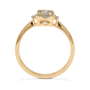 Bague en grappe de zircons blancs plaquée or 9 carats 1,35 carats - Product Image 3