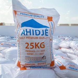 AHIDJE Sal de Mesa Gruesa Sólida de 25 kg, Sal Marina Natural Refinada e Iodada, Grado Alimenticio, Empaquetado en Bolsa a Granel, Auténtica, 99.8% Pura - Product Image 1