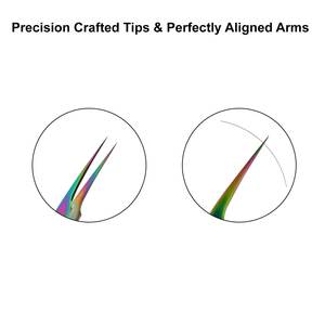 Pince à épiler d'extension de cils avec fibre Grip Meilleure qualité Logo personnalisé Pince à épiler en acier inoxydable Extensions de cils Bonder - Product Image 5