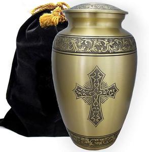 Urne funéraire artisanale en laiton gravée à la main, style américain, qualité supérieure, pour adulte, gravure fine, 220 cm³ - Product Image 4