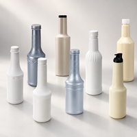 Bouteille HDPE 1L à remplissage à chaud avec bouchon à vis pour sauce aux fruits, sirop et jus concentré, impression personnalisée