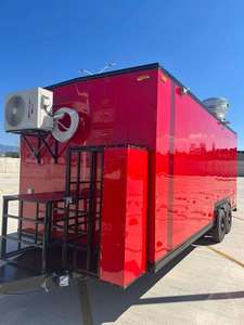 Remolque de Comida Móvil de Aluminio con 4 Ruedas, Camioneta con Freidora, Horno para Pizza, Helados y Comida Rápida - Product Image 2