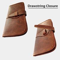 Dompet wanita kulit asli, dompet Organizer RFID buatan tangan dengan slot kartu, tempat ponsel, tali serut, gaya kasual
