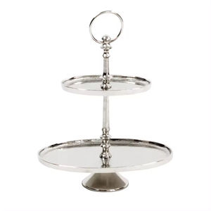Vente chaude Métal 2 Tier Gâteau Stand Avec Branche Poignée De Mariage Événement Décoration Or Métal Gâteau Stand Table De L'exportateur Indien - Product Image 5